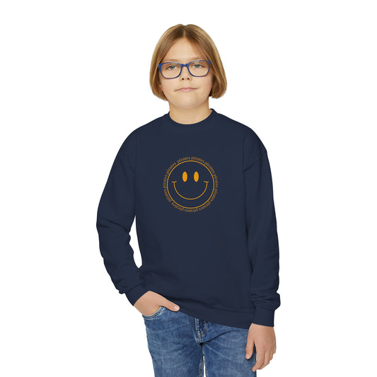 Youth Pirate Smiley Face Crewneck Sweatshirt
