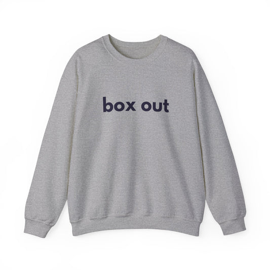 Box Out Crewneck Sweatshirt with Navy Words
