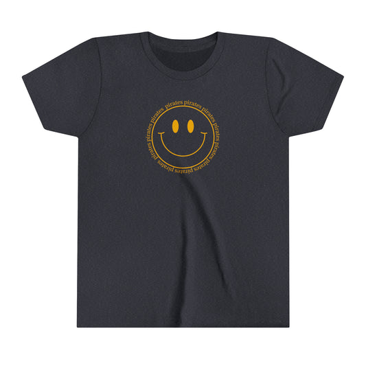 Youth Pirate Smiley Face Short Sleeve Tee