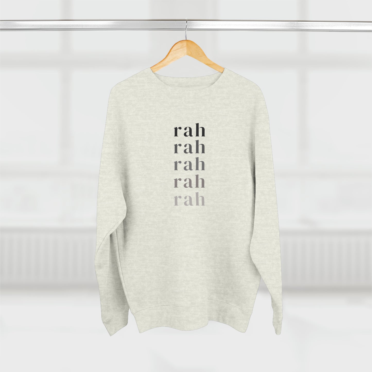 Black and gray Rah Rah Crewneck Sweatshirt
