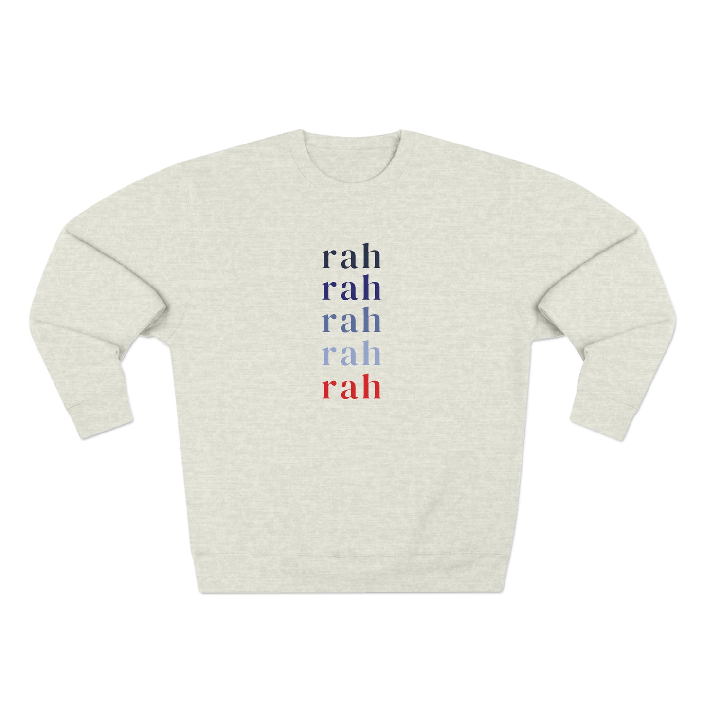Navy and Red Rah Rah Crewneck Sweatshirt
