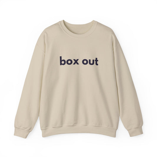Box Out Crewneck Sweatshirt with Navy Words