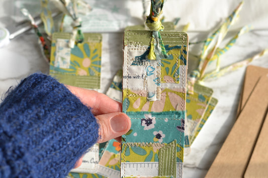 GREEN Scrappy Bookmark
