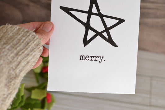 White Merry Print - *frame not included