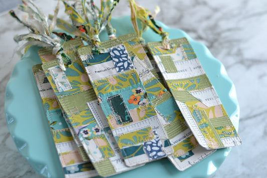 GREEN Scrappy Bookmark