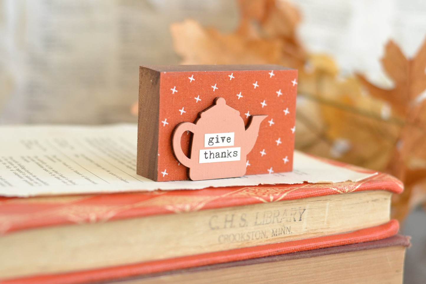 Orange and Dusty Pink Tea Sign - A26