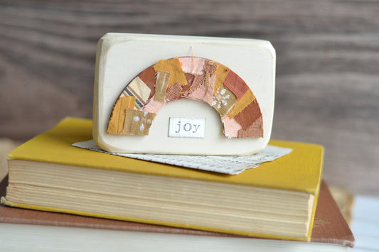 Rustic Fall Rainbow Wood Block - B15
