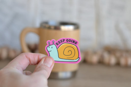Keep Going Snail Sticker