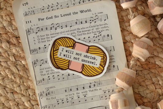 Gold Yarn - I will not shrink