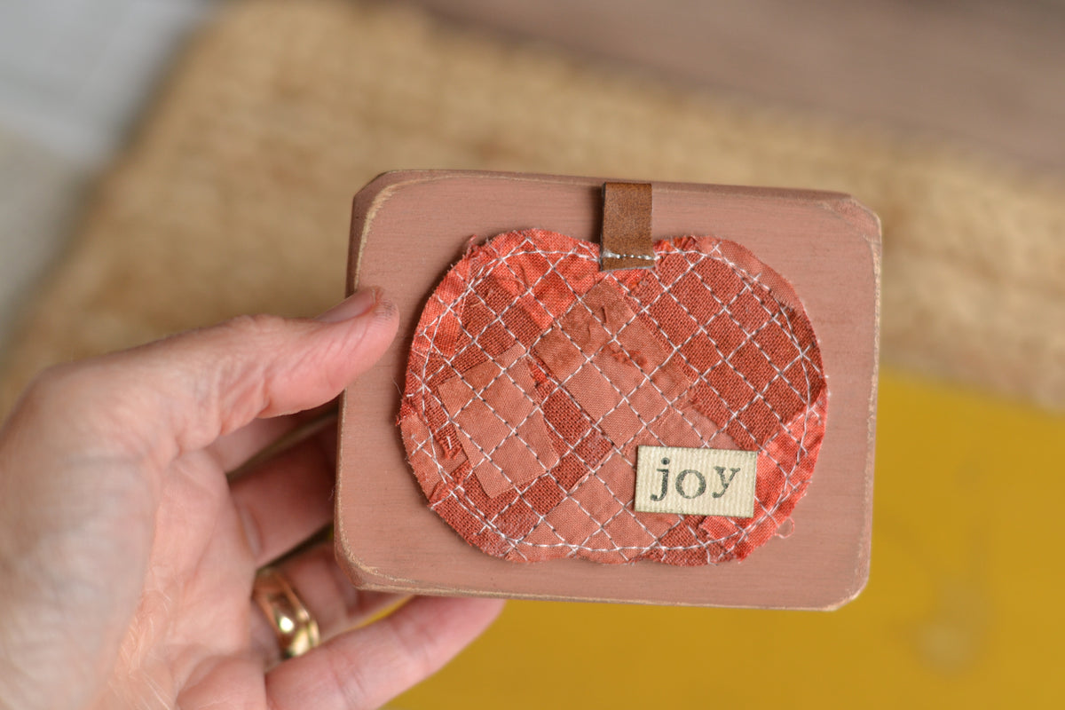 Rustic Fall Wood Block - B19