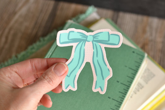 Aqua Bow Sticker