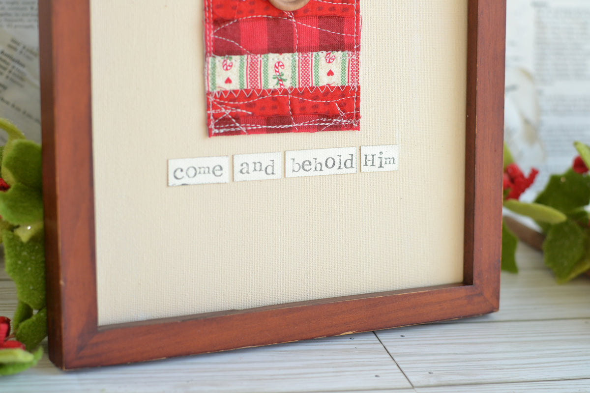 UNFRAMED Quilted House - 8"x10" Canvas *frame not included