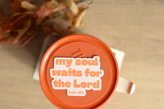 My soul waits for the Lord - Blush Sticker