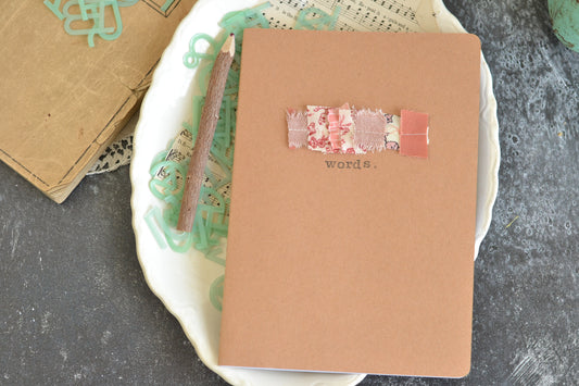 Pink 'Words' Notebook