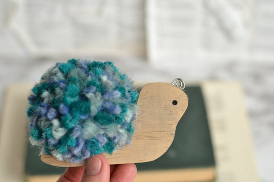 Large Snail in Blues & Turquoise