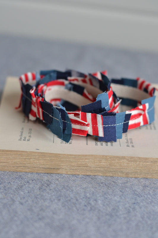 Patriotic Fabric Scrap Ribbon - 1 Yard