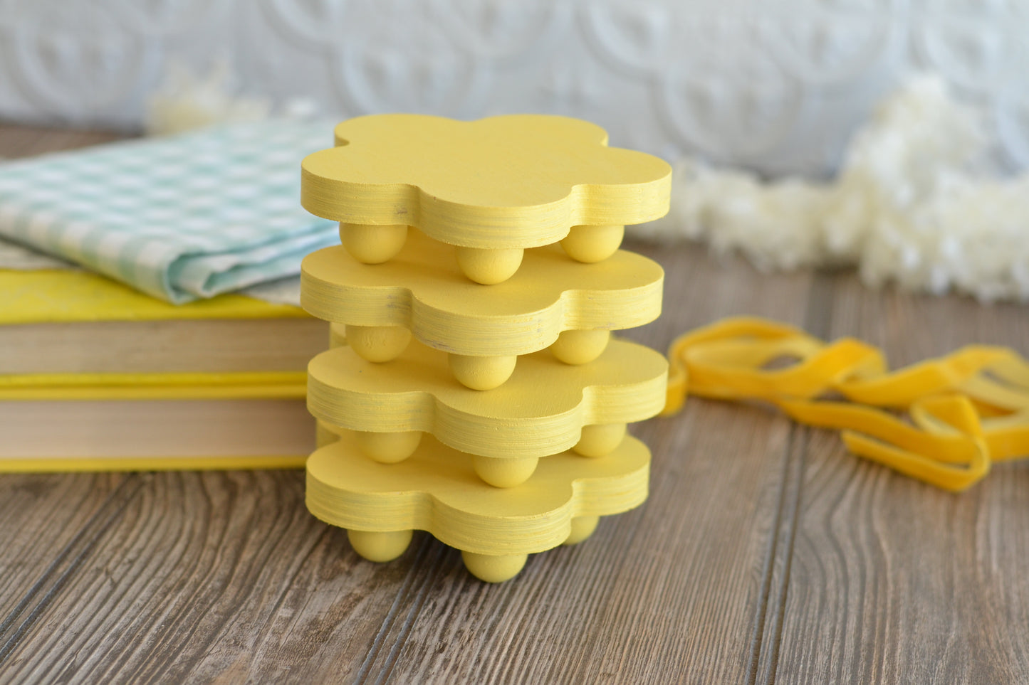 YELLOW Flower Wood Riser