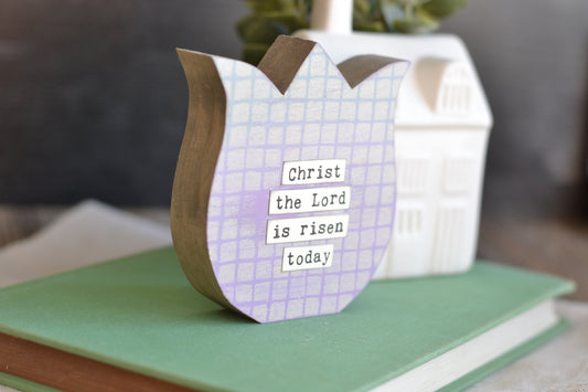 Painted Tulip Sign - Lavender risen today C10