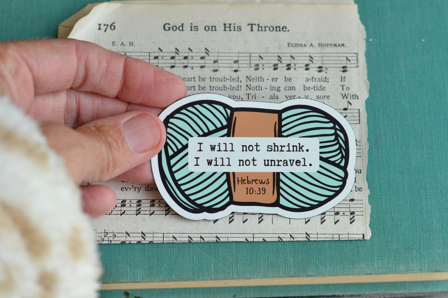 Yarn MAGNET with Scripture reference