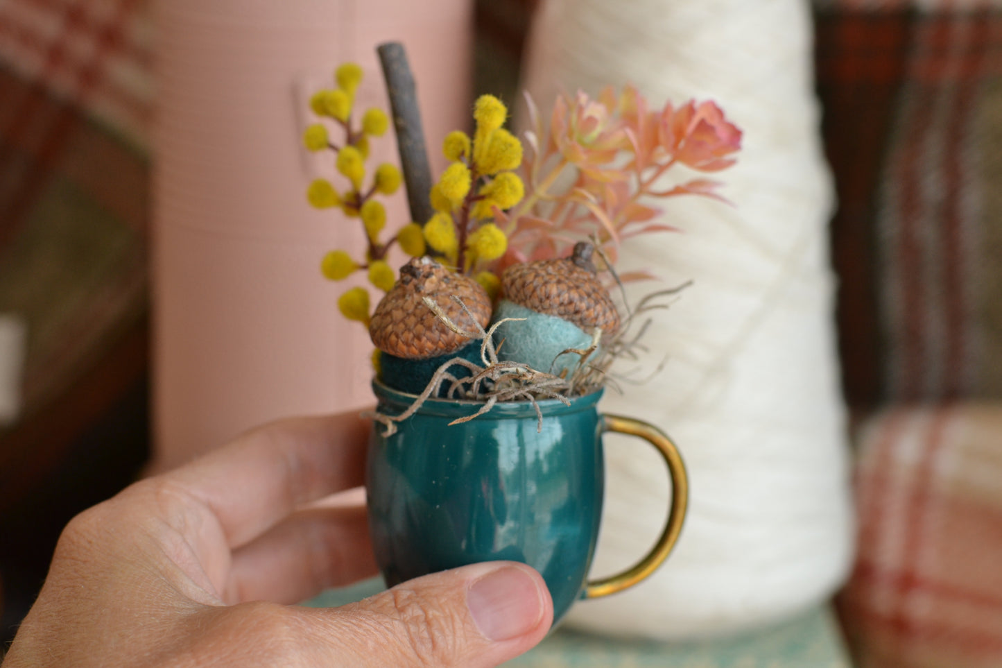 Blue Floral Mini Mug - F33