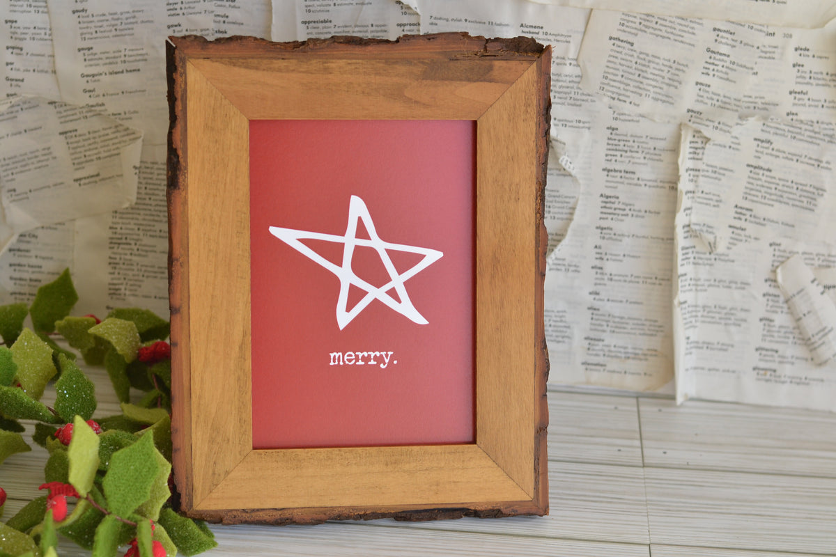 Red Merry Print - *frame not included