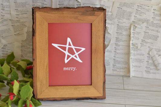 Red Merry Print - *frame not included