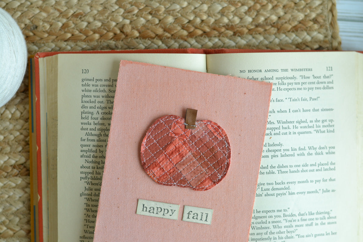 5x7 Textile Art Print - Happy Fall *frame not included*