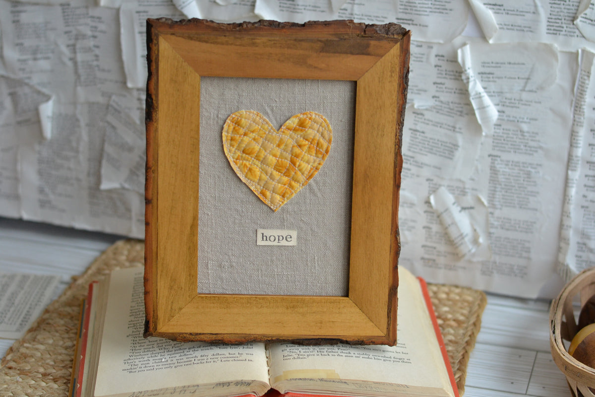 5x7 Textile Art Print - Hope *frame not included*