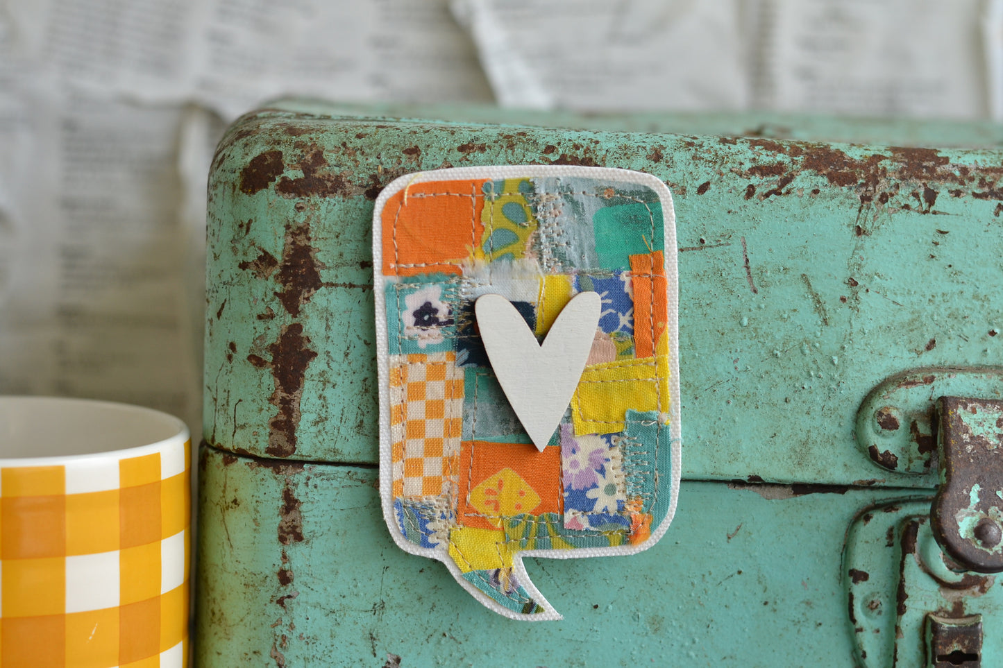 Fabric Speech Bubble Magnet