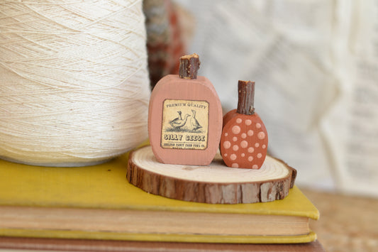 Silly Geese Wood Pumpkin Sign