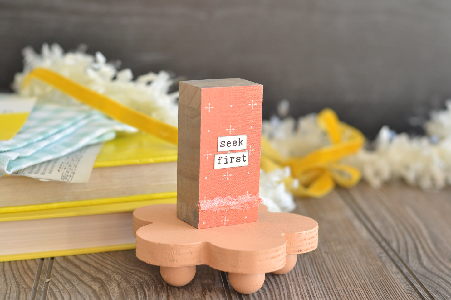 PEACH Flower Wood Riser