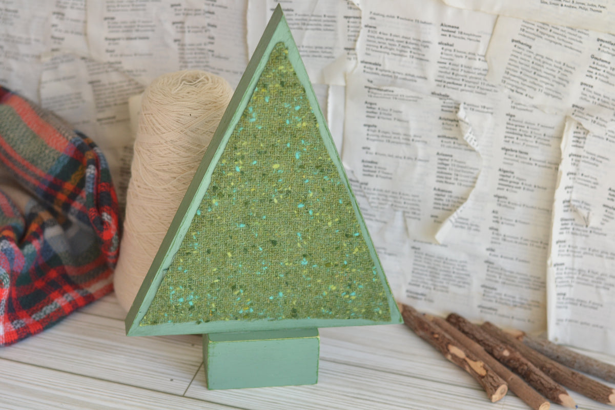 Sage Green Shadowbox Christmas Tree