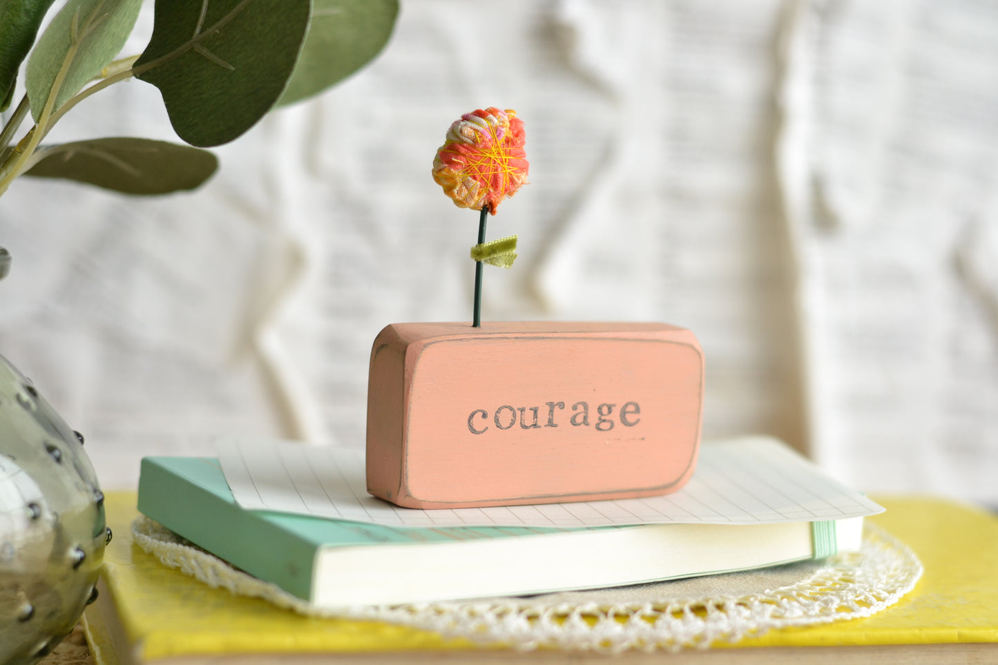 COURAGE Peach Sign