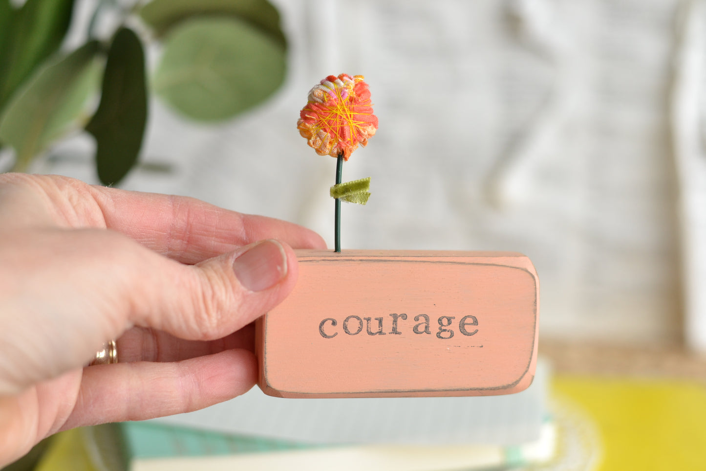 COURAGE Peach Sign
