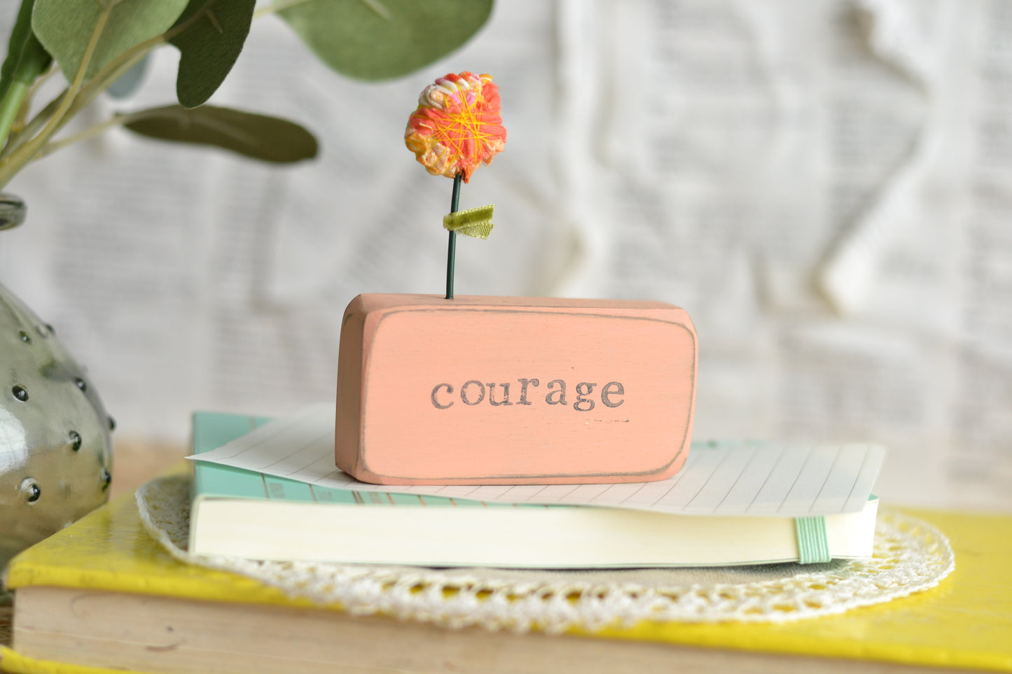COURAGE Peach Sign