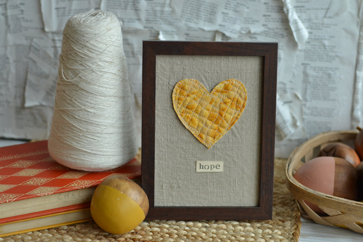 5x7 Textile Art Print - Hope *frame not included*