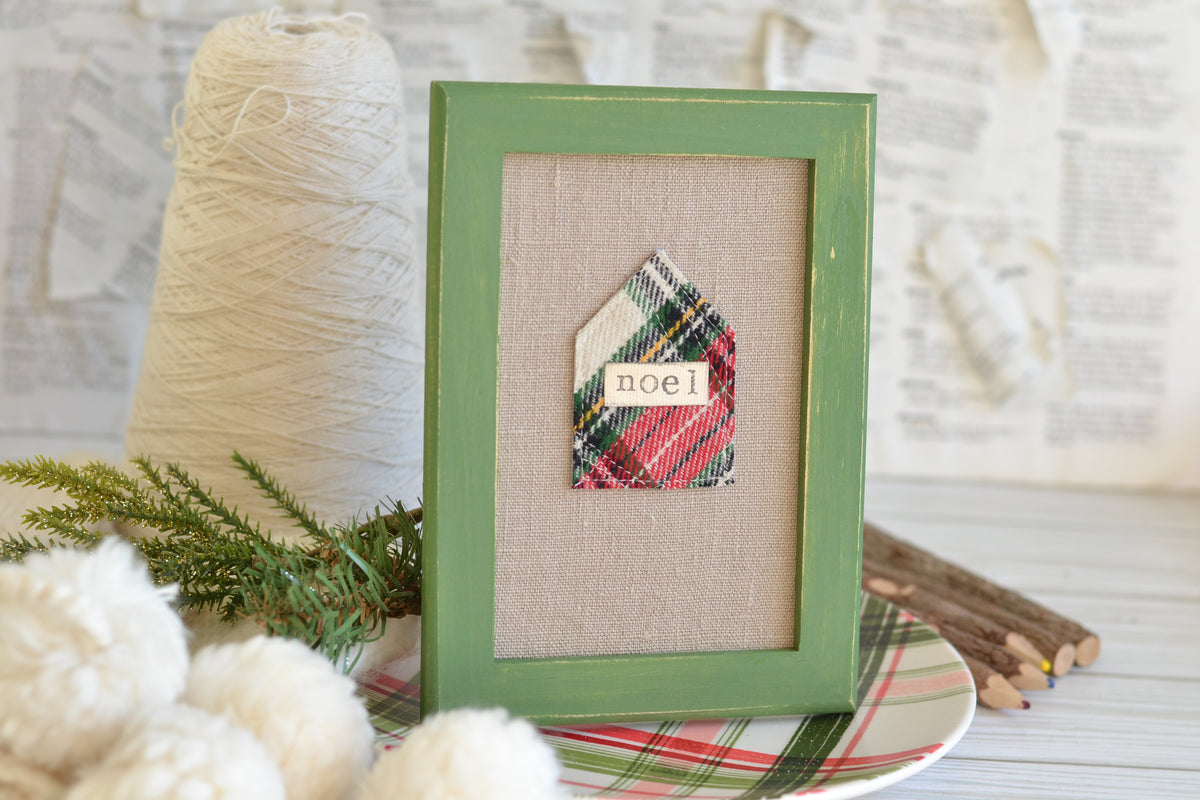 FRAMED Noel House Sign - frame included G34