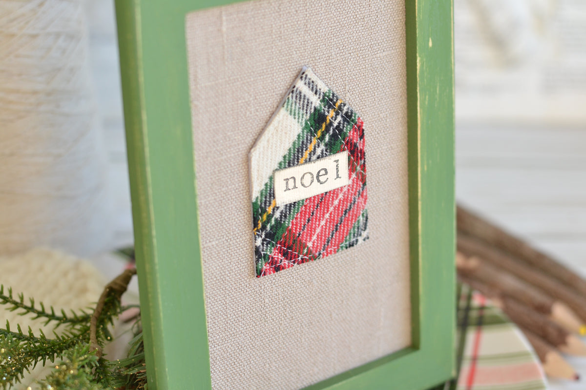 FRAMED Noel House Sign - frame included G34