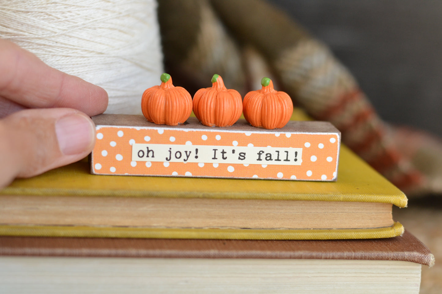 Oh Joy! It's fall! Mini Wood Sign