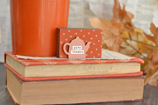 Orange and Dusty Pink Tea Sign - A26