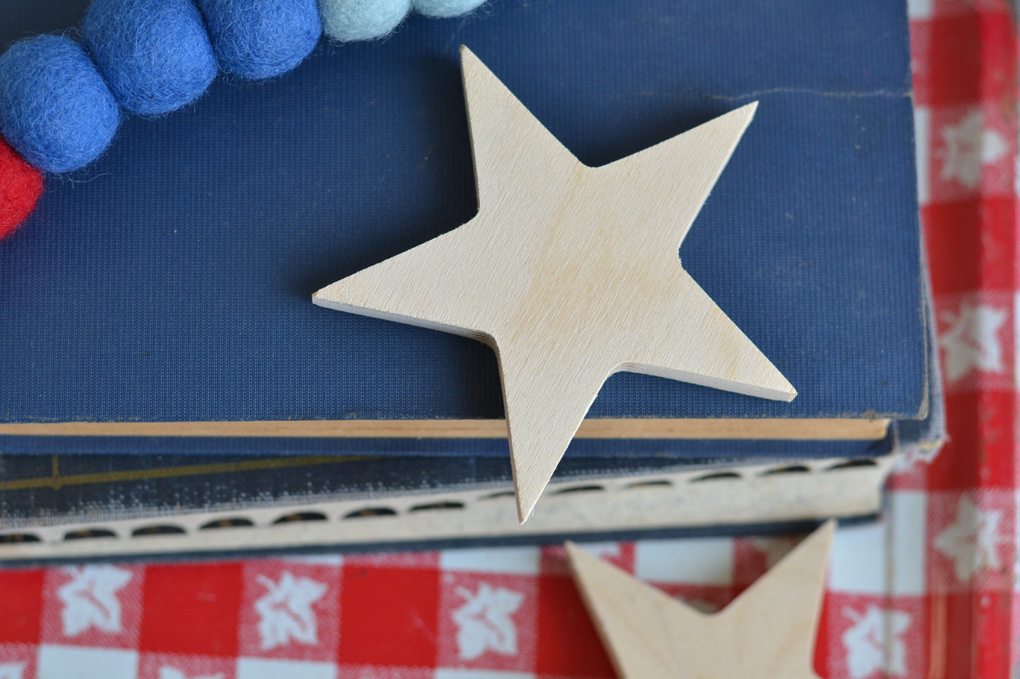 TWO Unfinished Wood Stars