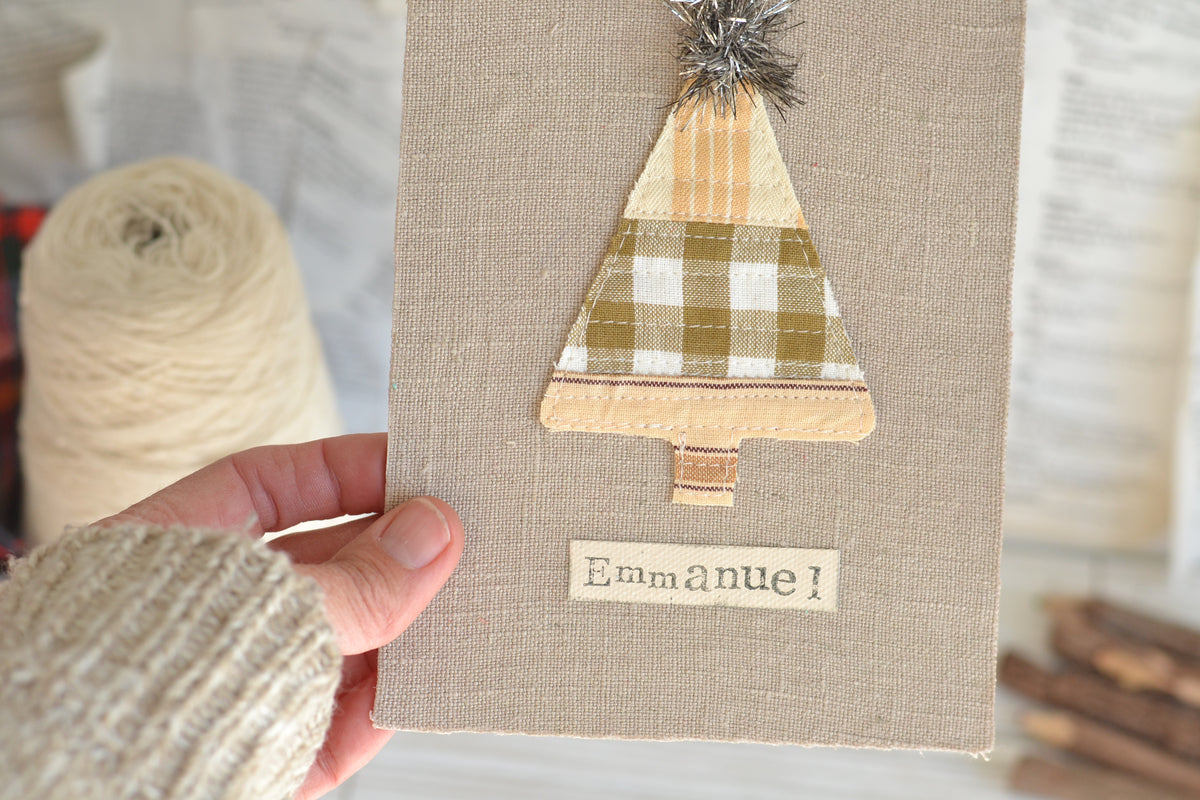 UNFRAMED Neutral Tree Textile Print - Emmanuel