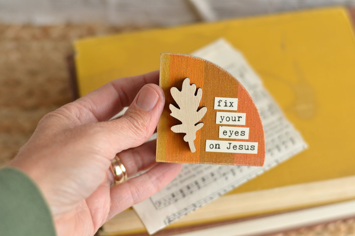 Rustic Fall Wood Block - B21