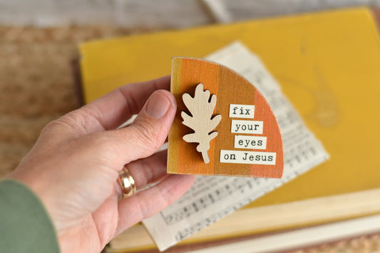 Rustic Fall Wood Block - B21