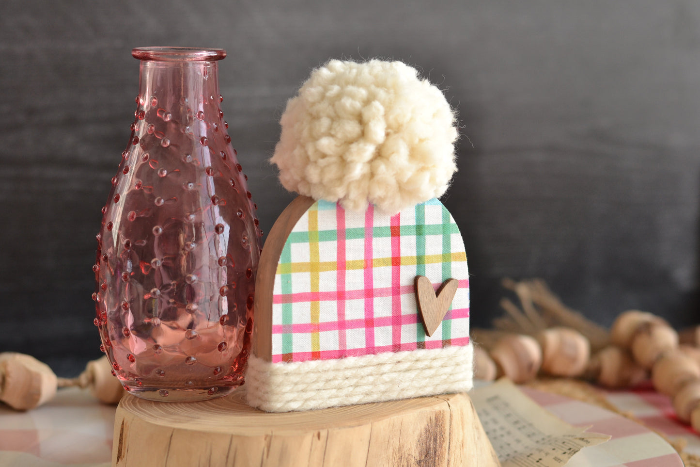 Colorful Wood Winter Beanie