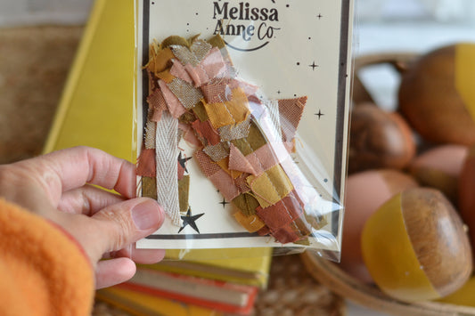Scrap Fabric Ribbon - Rustic Fall