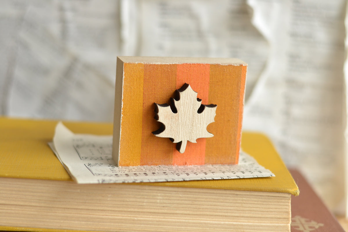 Rustic Fall Wood Block - B20