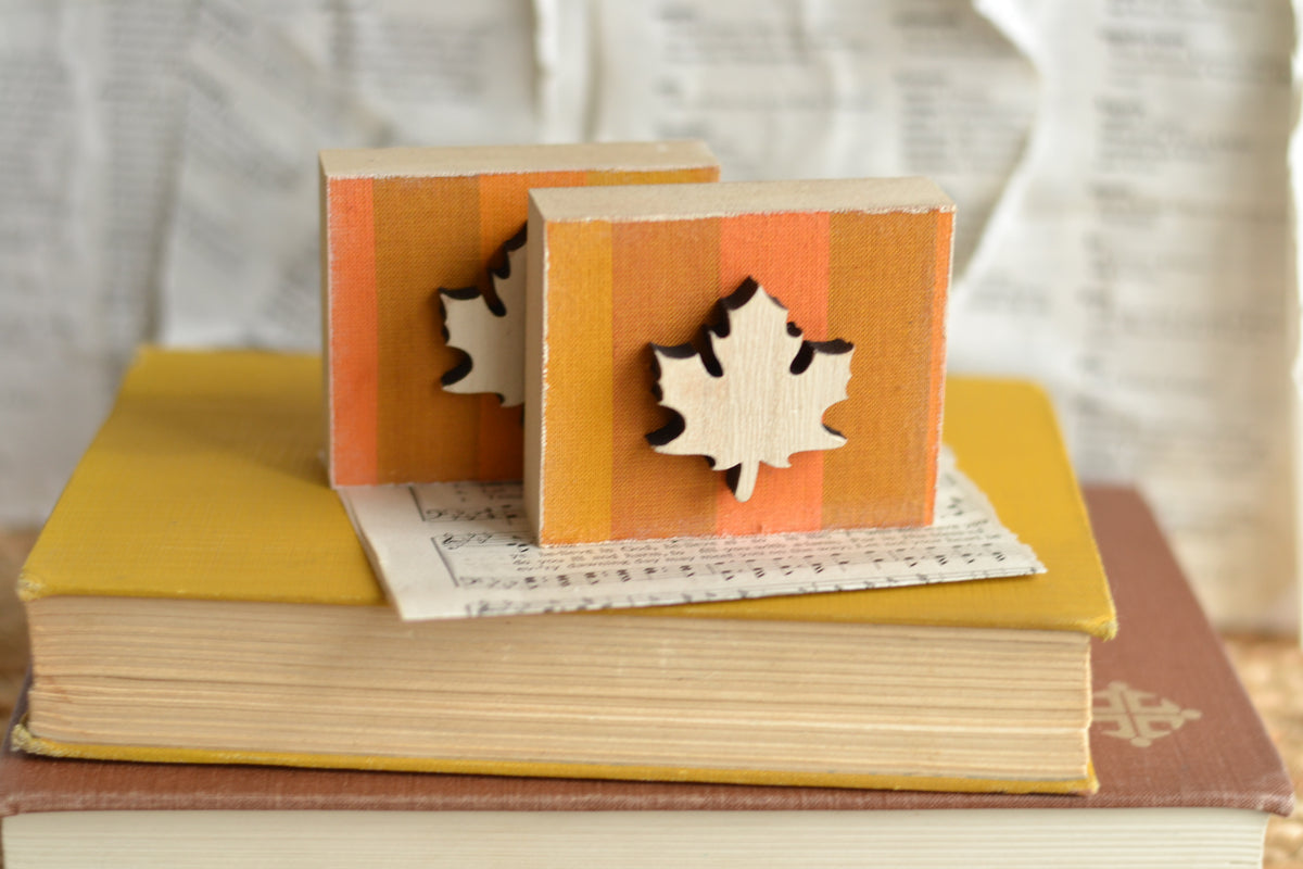 Rustic Fall Wood Block - B20