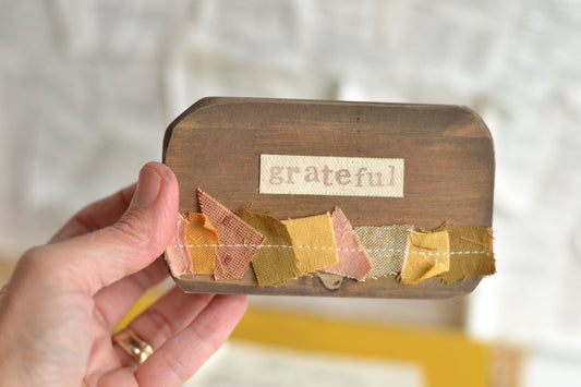 Rustic Fall Wood Block - B12