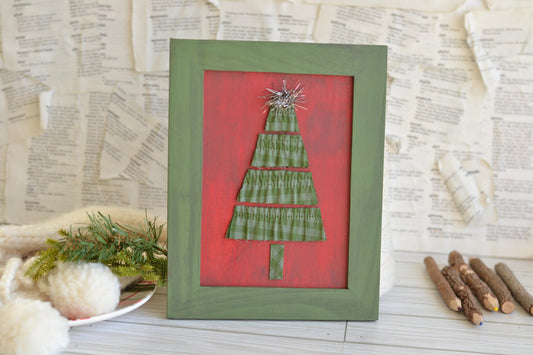 FRAMED Ruffled Tree - 5"x7"   *frame included
